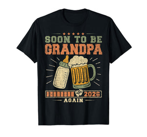 Soon to Be Grandpa Again 2026 Expecting Baby Grandfather T-Shirt