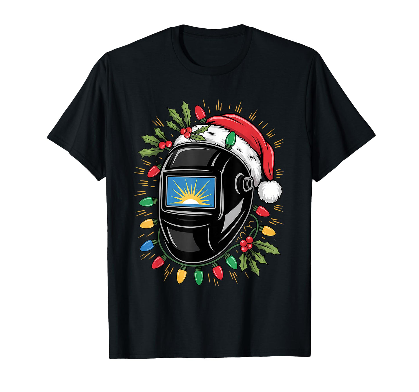 Welder Christmas Hat Funny Welding Xmas Tools T-Shirt