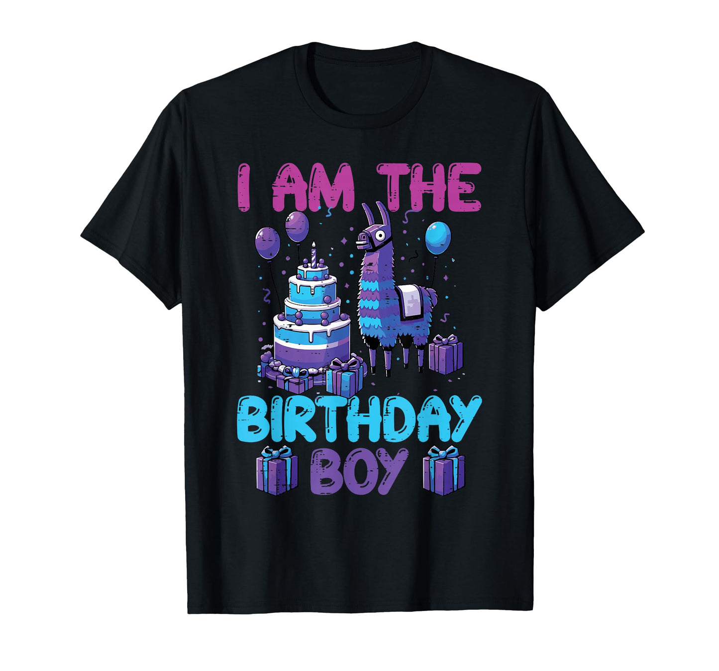 I Am The Birthday Boy Llama Pinata Bday Party Boys Kids T-Shirt