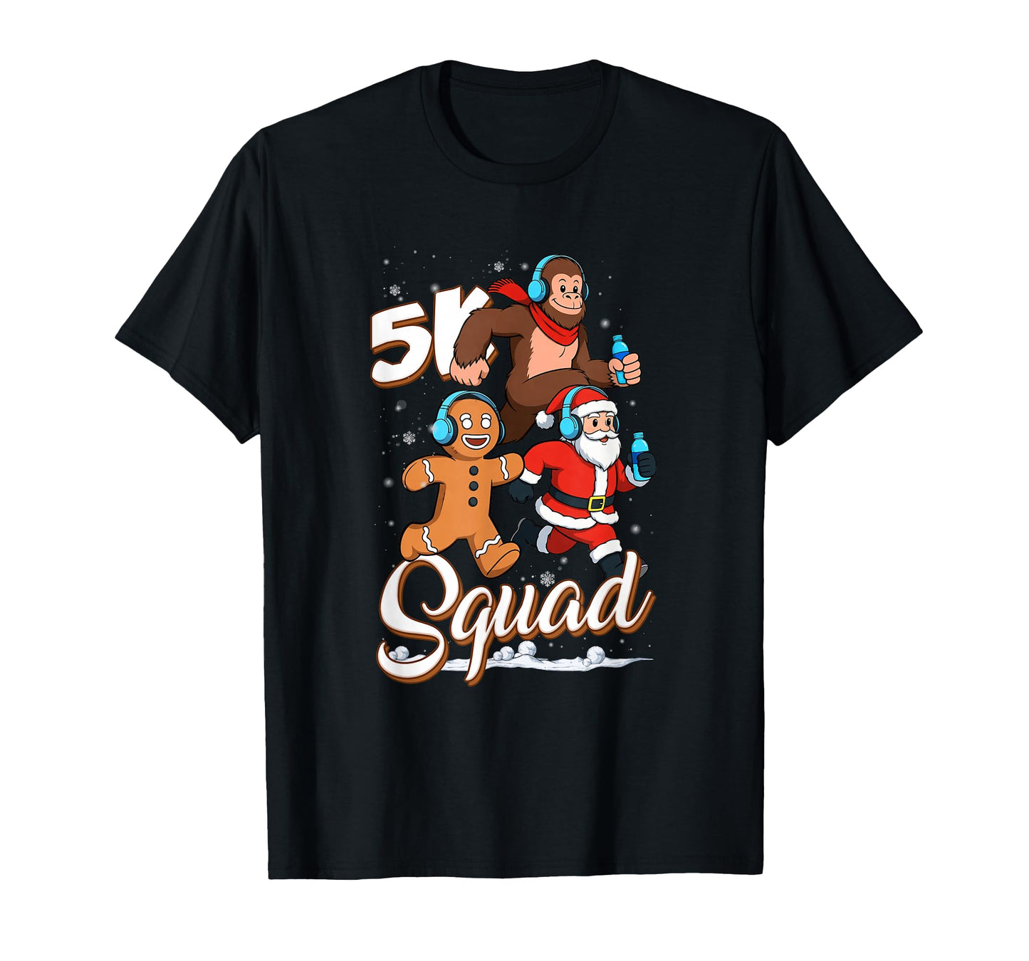 5K Squad Running Team Christmas Race Winter Athlete Vibe T-Shirt