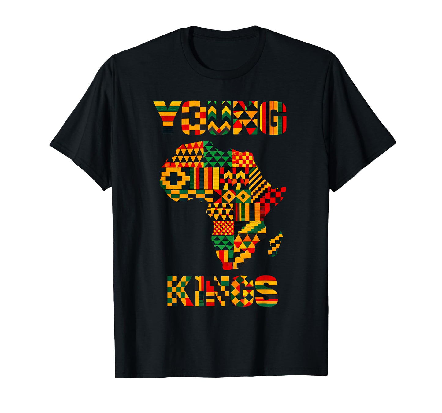 African Kente Art Men Boys Kids African American T-Shirt