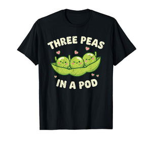 Funny Three Peas in A Pod Cute Kawaii T-Shirt