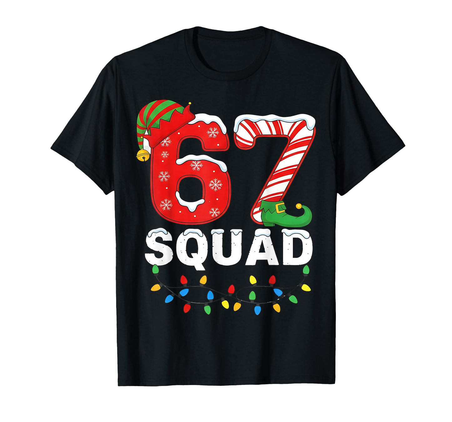 67 Squad Christmas 6 7 Pajamas Holiday Men Women Kids T-Shirt