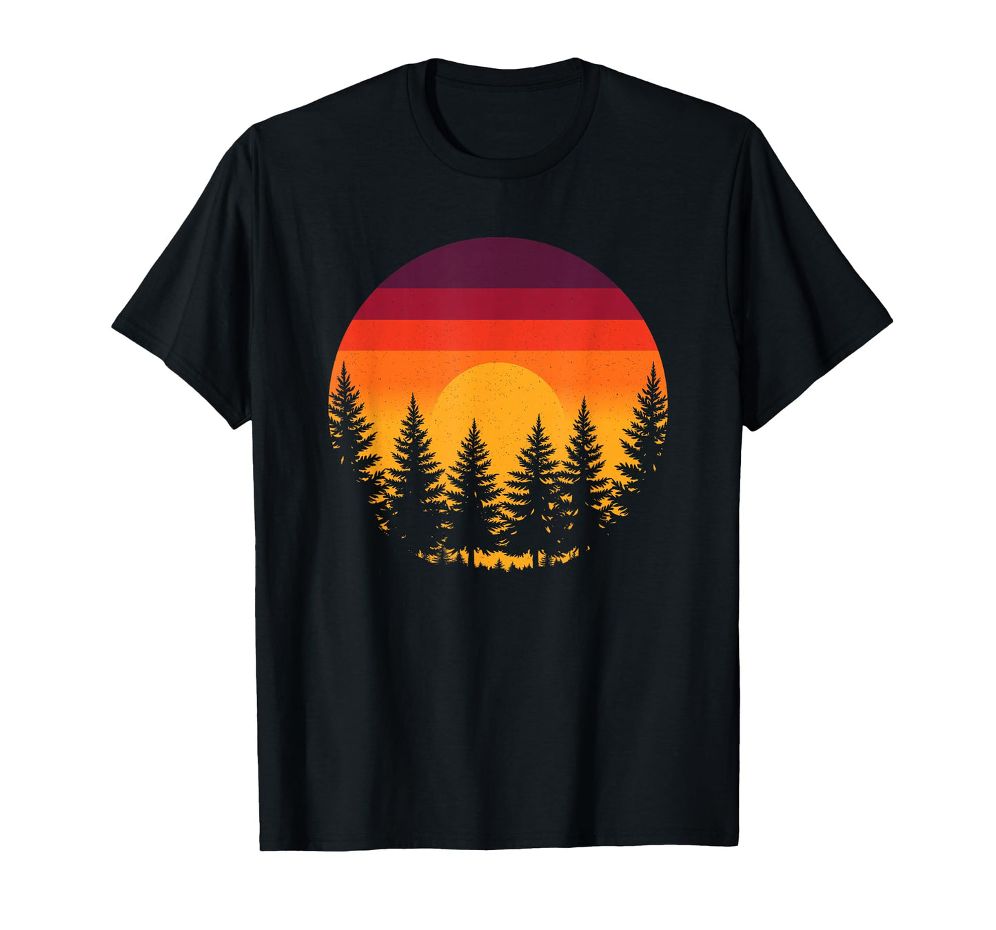 Mountain Forest Tree Nature Graphic Outdoor Hiking Adventure T-Shirt