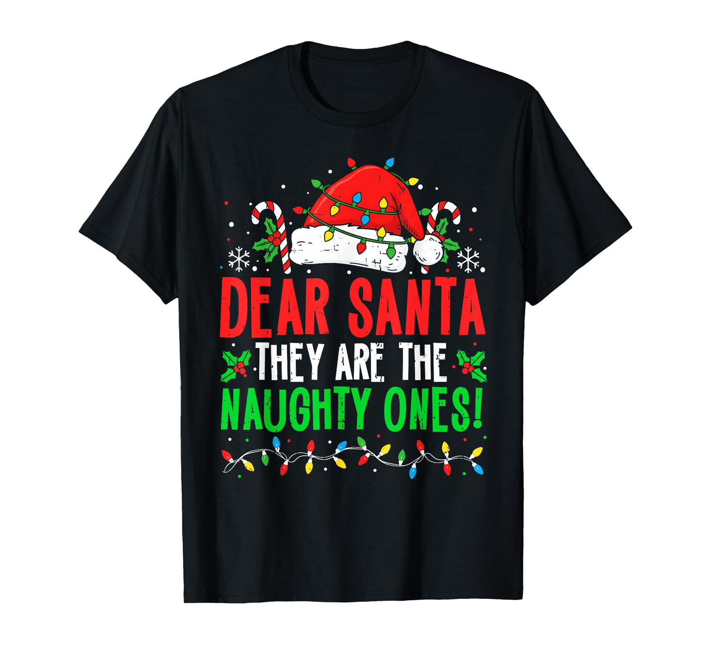 Dear Santa They're The Naughty Ones Funny Christmas Kid Boys T-Shirt