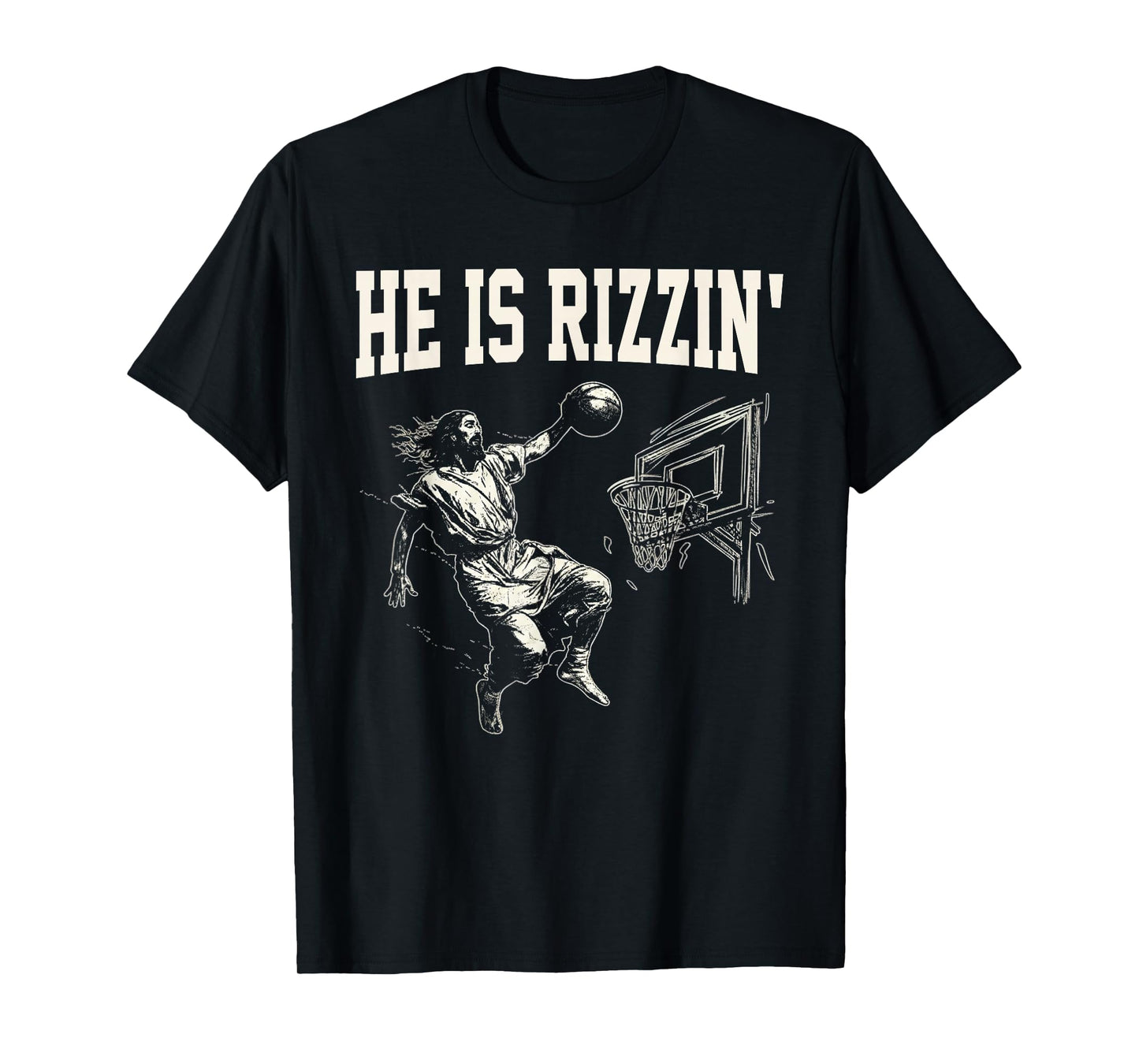 Easter He is Rizzin Christian Religious Boys Kids Men Teen T-Shirt