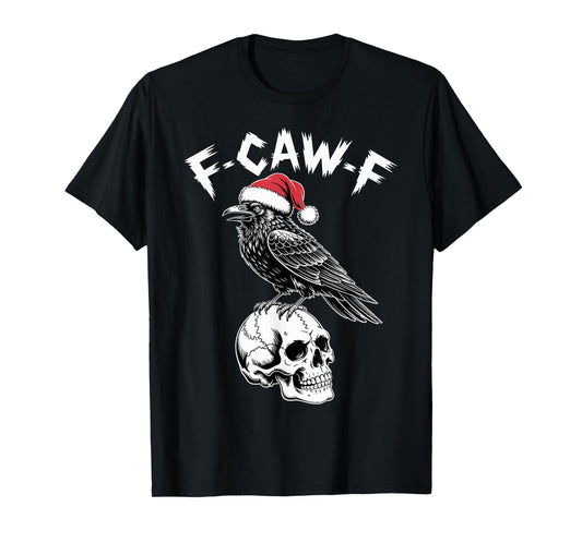 Funny F-CAW-F Christmas Viking Raven Xmas F-CAW-F T-Shirt