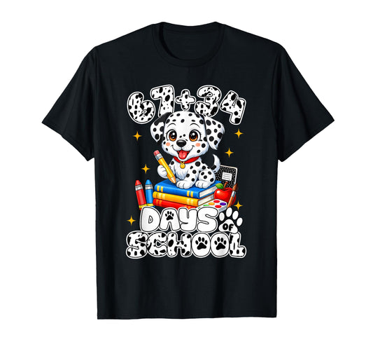 67+34 Days School 101 Days Cute Dog T-Shirt