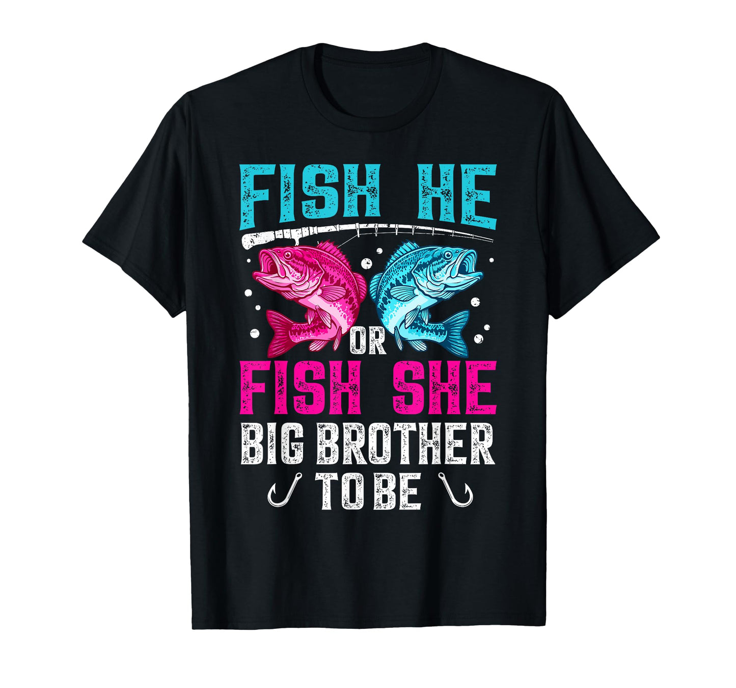 Fish He or She Big Brother to Be Gender Reveal Family T-Shirt