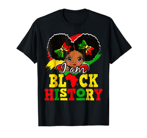 I Am Black History Month African American for Girls Kids T-Shirt