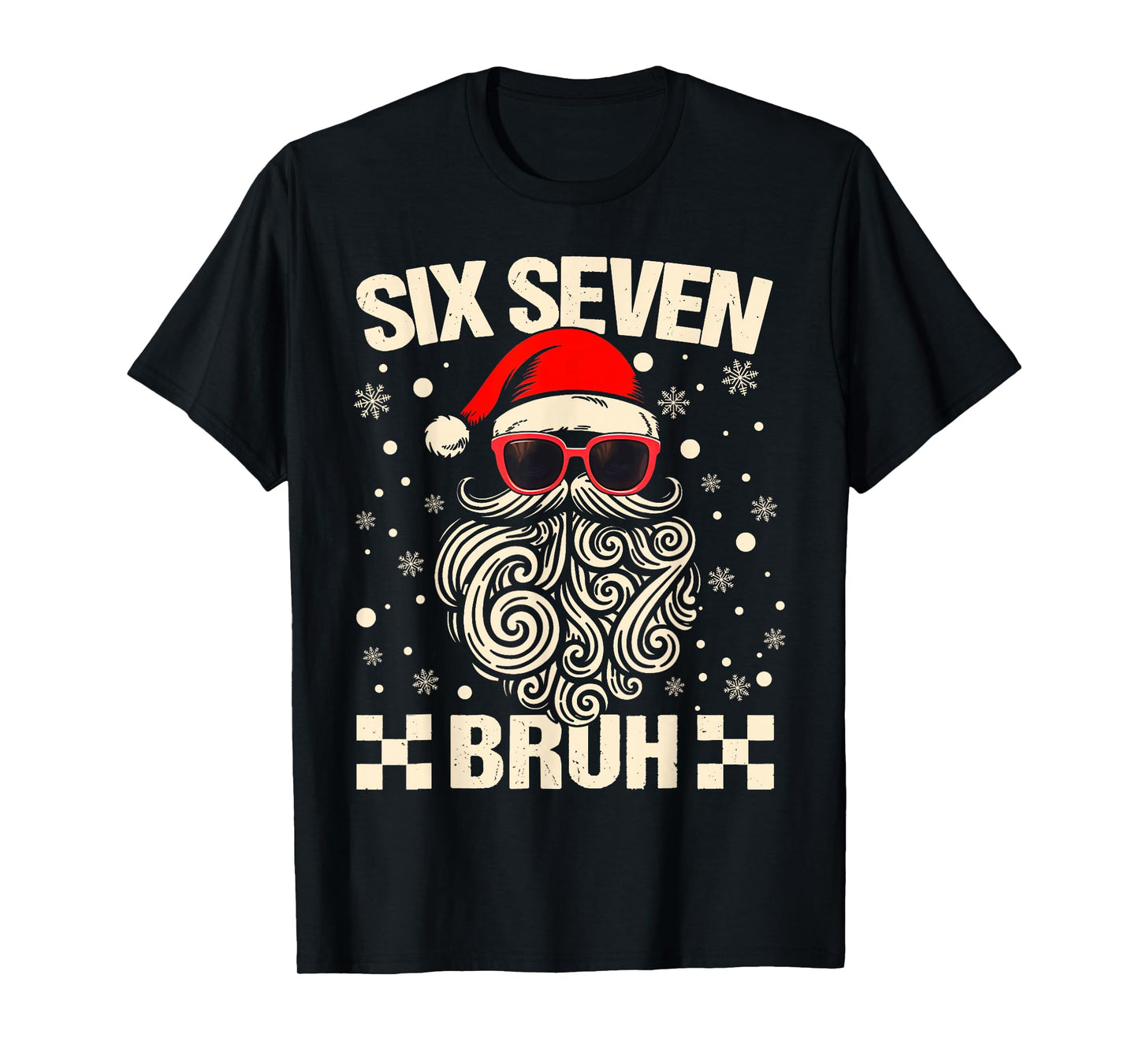 Bruh 67 Christmas Santa Six Seven 6 7 Boys Christmas Pajamas T-Shirt