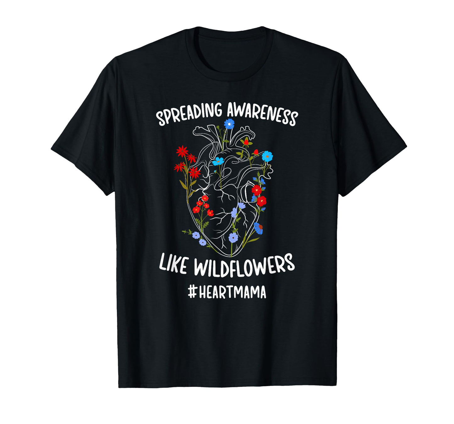 Heart Mama CHD Awareness Proud CHD Mom of A CHD Warrior T-Shirt