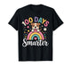 100 Days Smarter Pitbull Dog Rainbow 100th Day of School T-Shirt