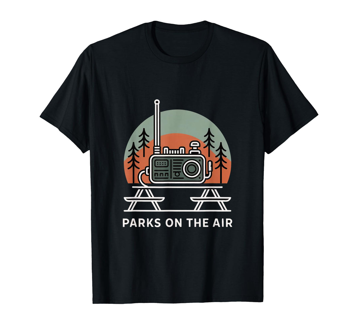 Parks On The Air Portable Ham Radio Operator Camping T-Shirt