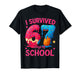 HUGvyn I Survived 67 Days of School Ice Cream Six Seven Meme T-Shirt
