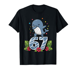 Six Seven Meme Dabbing Baby Whale 67 Funny Gen Z Apha T-Shirt