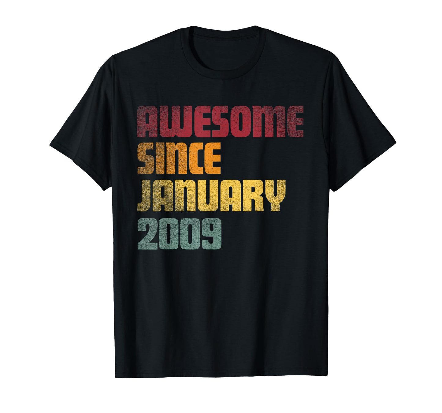 Awesome Since January 2009 17th Birthday - Vintage T-Shirt