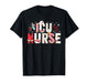 Coquette ICU Nurse Christmas Nurse Pajama Xmas Nurse Crew T-Shirt