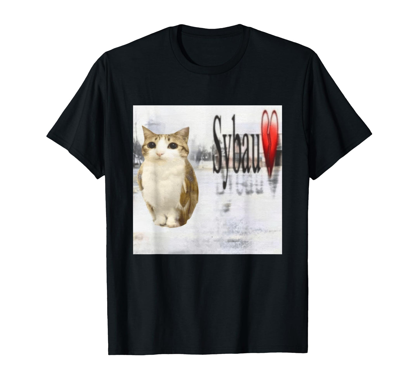 Meowl SYBAU Meme Funny Cat-Owl Brainrot Silly Cursed Cat T-Shirt