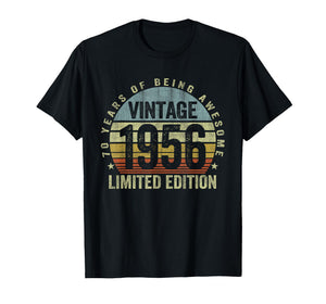 Vintage Born in 1956 Retro 70th Birthday Gifts 70 Years Old T-Shirt