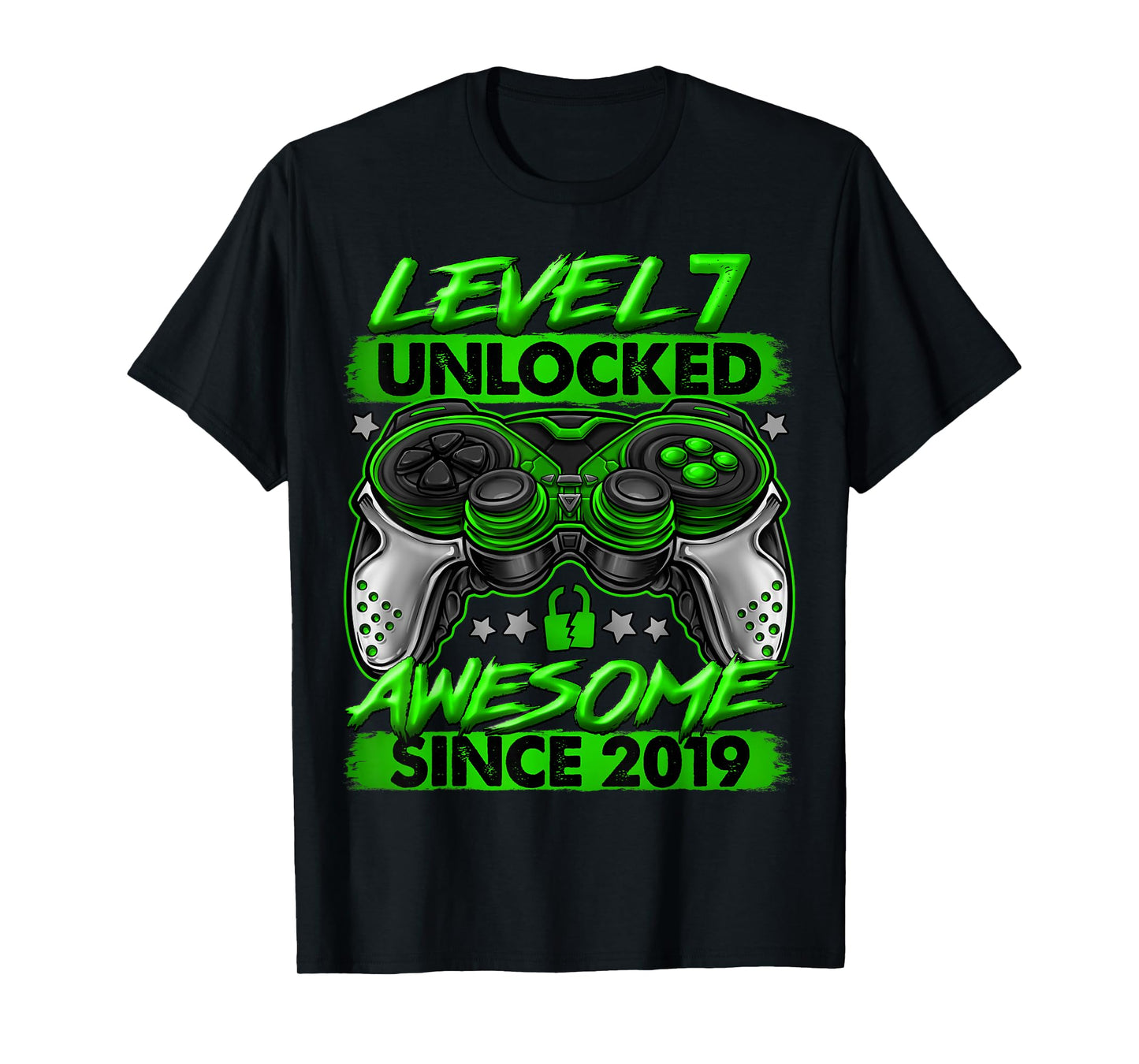 Level 7 Unlocked 7 Year Old Gifts for Boys 7th Birthday Boy T-Shirt