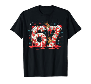 Christmas Candy Cane 67 Meme Six Seven Funny Boys Girls T-Shirt