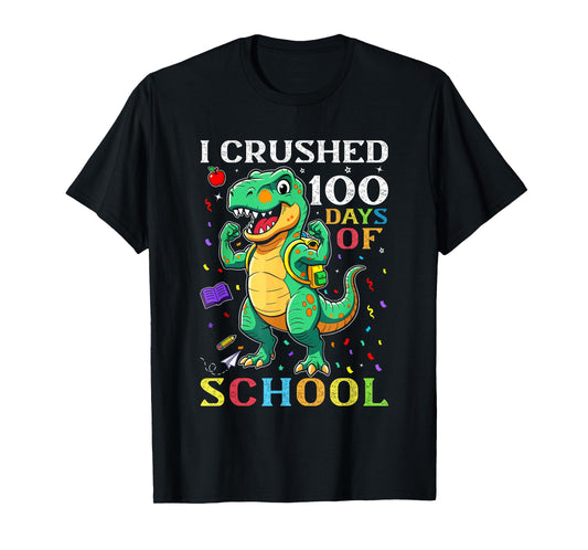 100 Days of School Boys Dinosaur 100th Day of School Kids T-Shirt