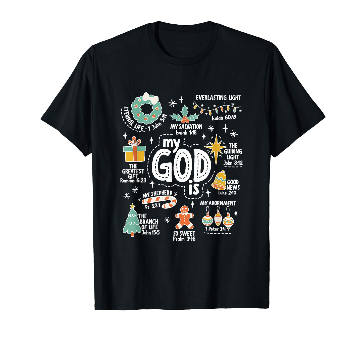 My God is Christmas Jesus is The Reason Faith Christian Xmas T-Shirt
