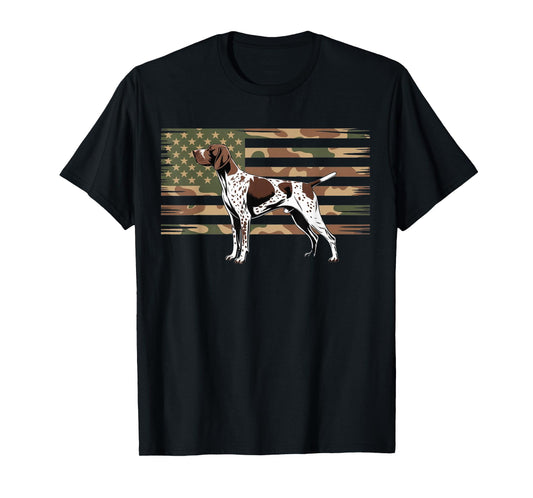 German Shorthaired Pointer Camouflage American Dogs Lover T-Shirt