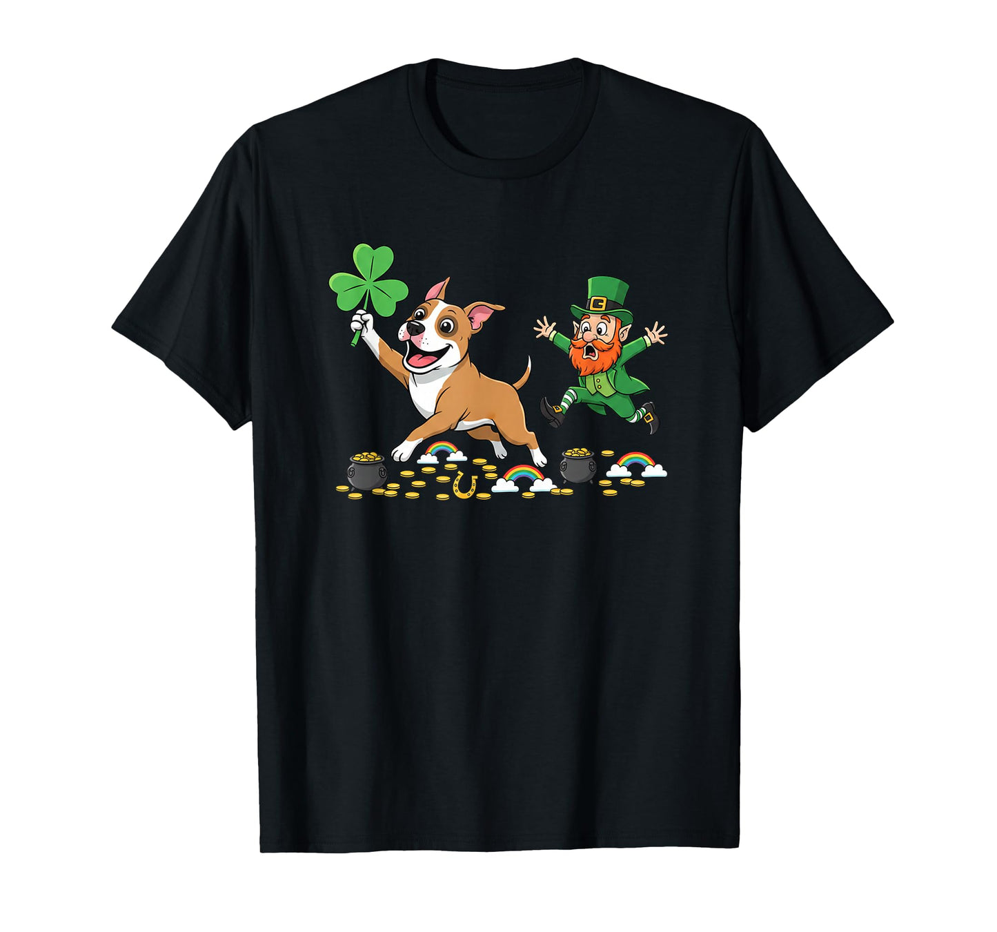 Funny American Staffordshire Terrier Clover St Patricks Day T-Shirt