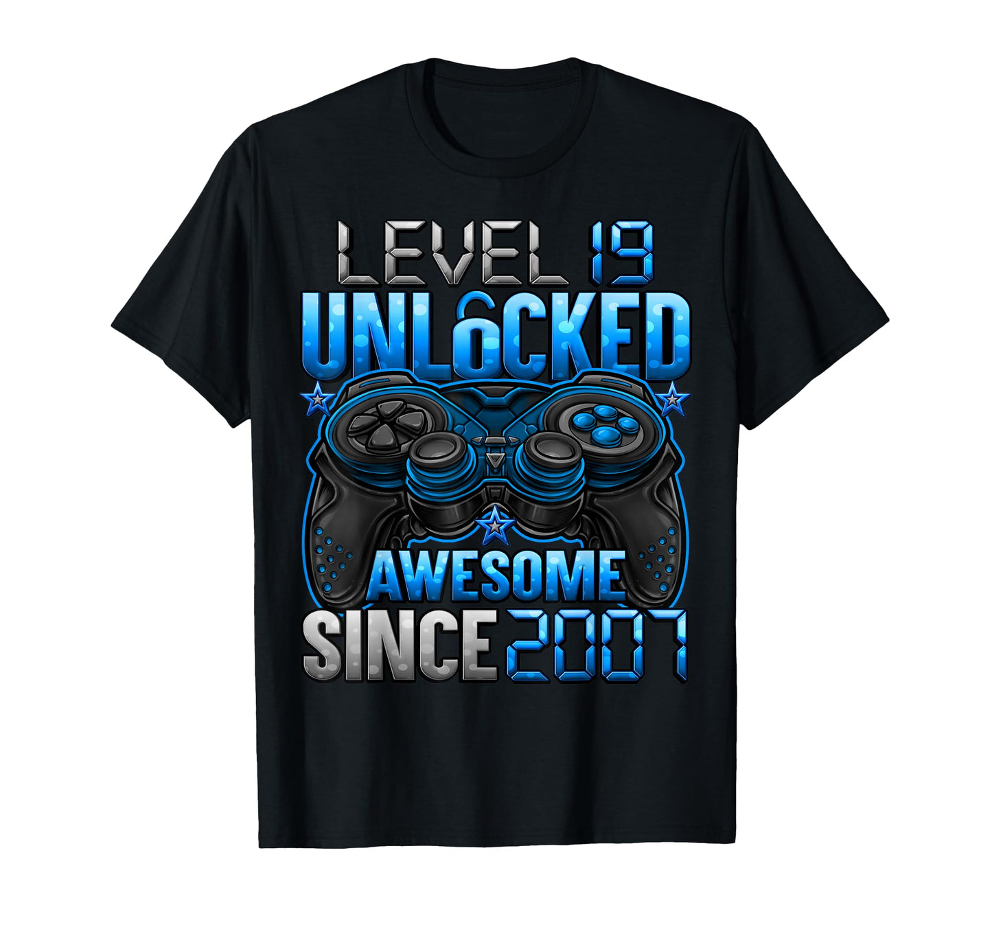 Level 19 Unlocked 19 Year Old Gifts Boys 19th Birthday Boy T-Shirt