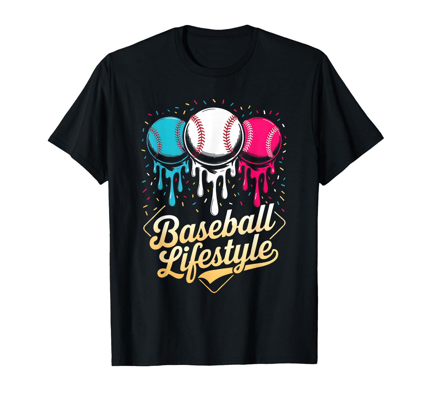 Baseball Lifestyle 101 Apparel Youth Baseball Drip Icecream T-Shirt