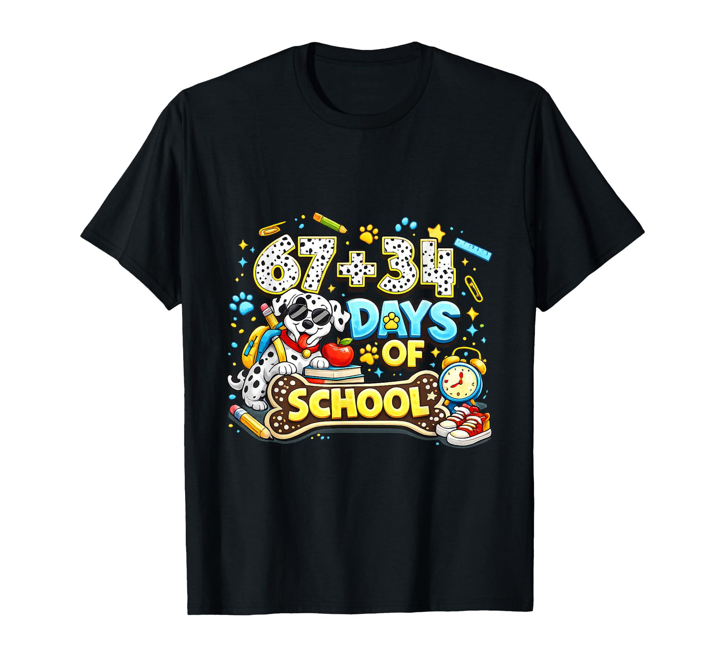 67+34 Days of School Graphic T-Shirt