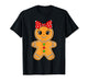 Cute Gingerbread Girl Bow Christmas Cookie Baking Holiday T-Shirt