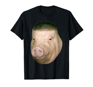 Wigger Pig Fade Buzz Haircut Funny Meme Brainrot Unhinged T-Shirt