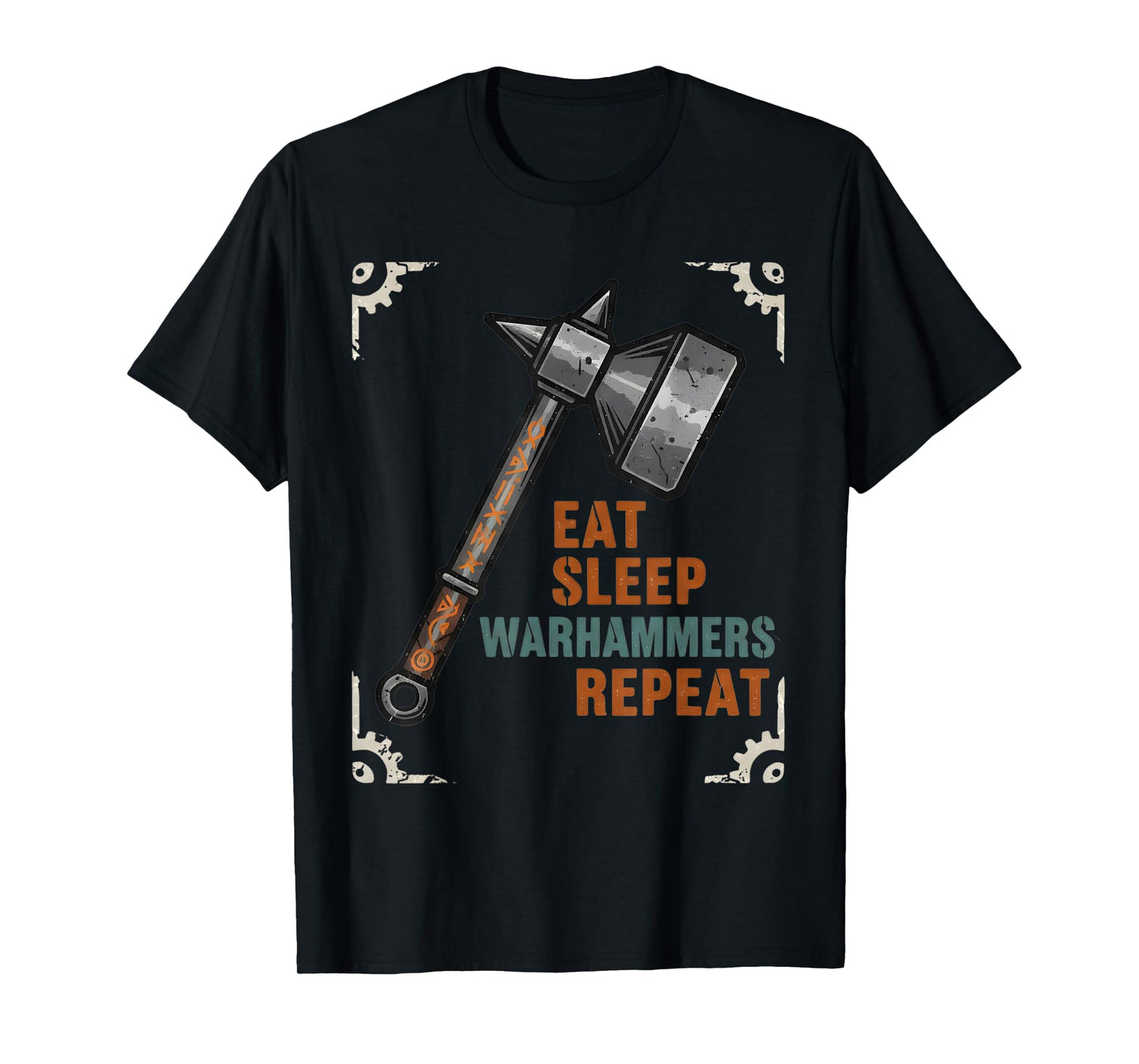 Eat Sleeps Warhammers Repeats Tee for Men Women Boys Vintage T-Shirt