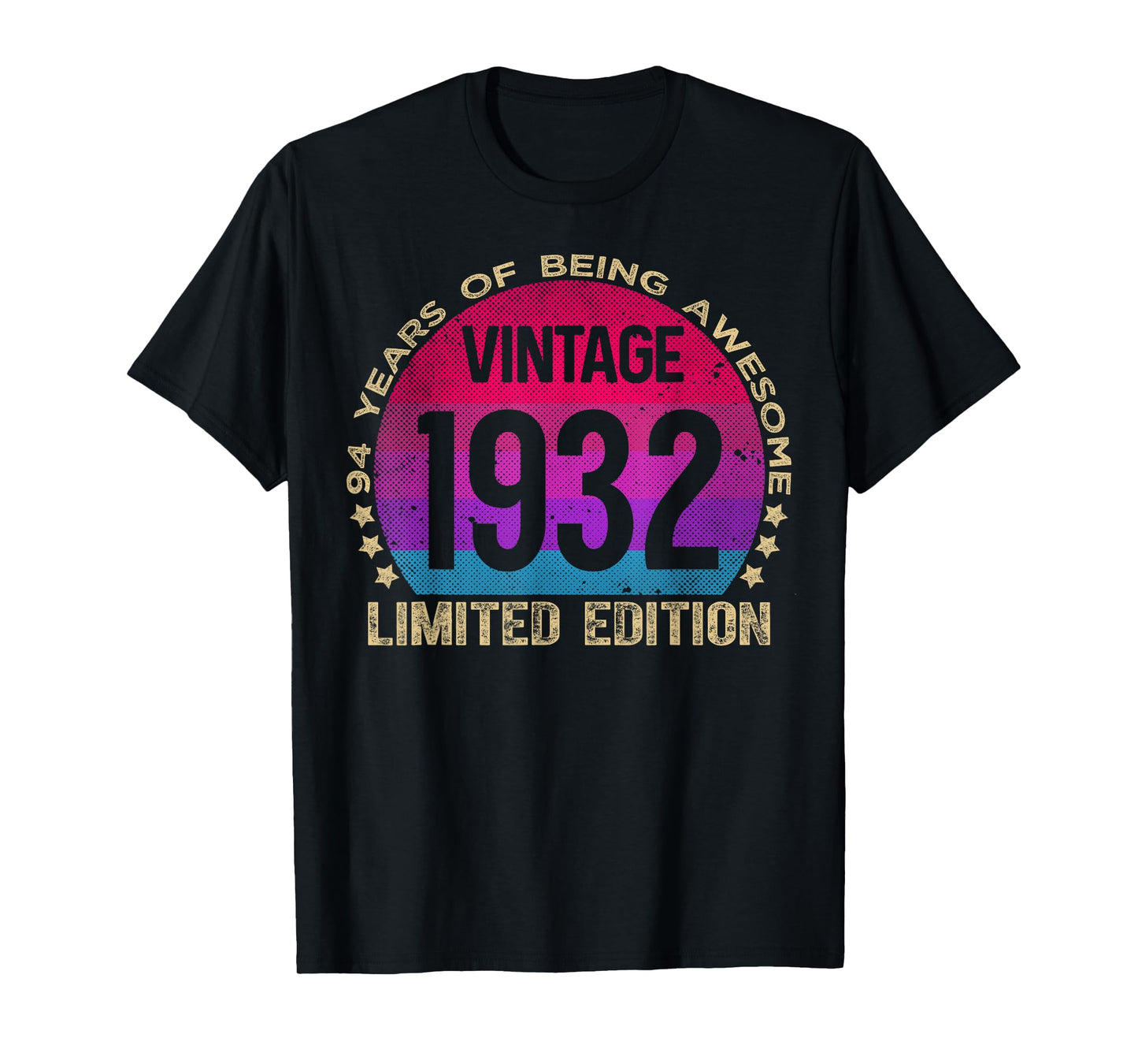 94 Year Old Gifts Vintage 1932 Limited Edition 94th Birthday T-Shirt