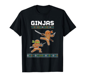 Christmas Ginjas Gingerbread Ninjas - Funny Ninjabread T-Shirt