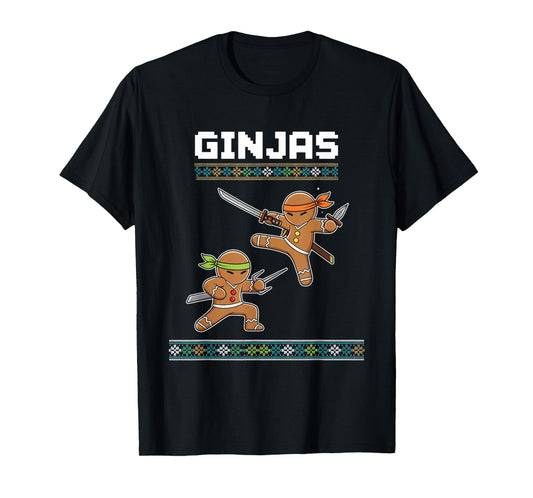 Christmas Ginjas Gingerbread Ninjas - Funny Ninjabread T-Shirt