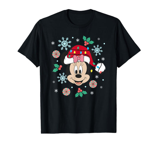 Disney Minnie Mouse Christmas Ornaments Big Face T-Shirt