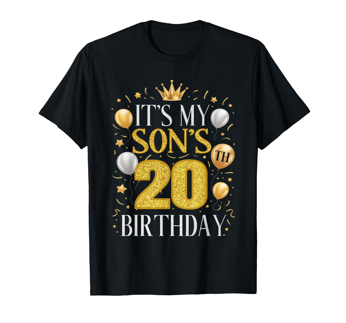 It's My Son's 20th Birthday Gifts 20 Year Old Birthday Party T-Shirt