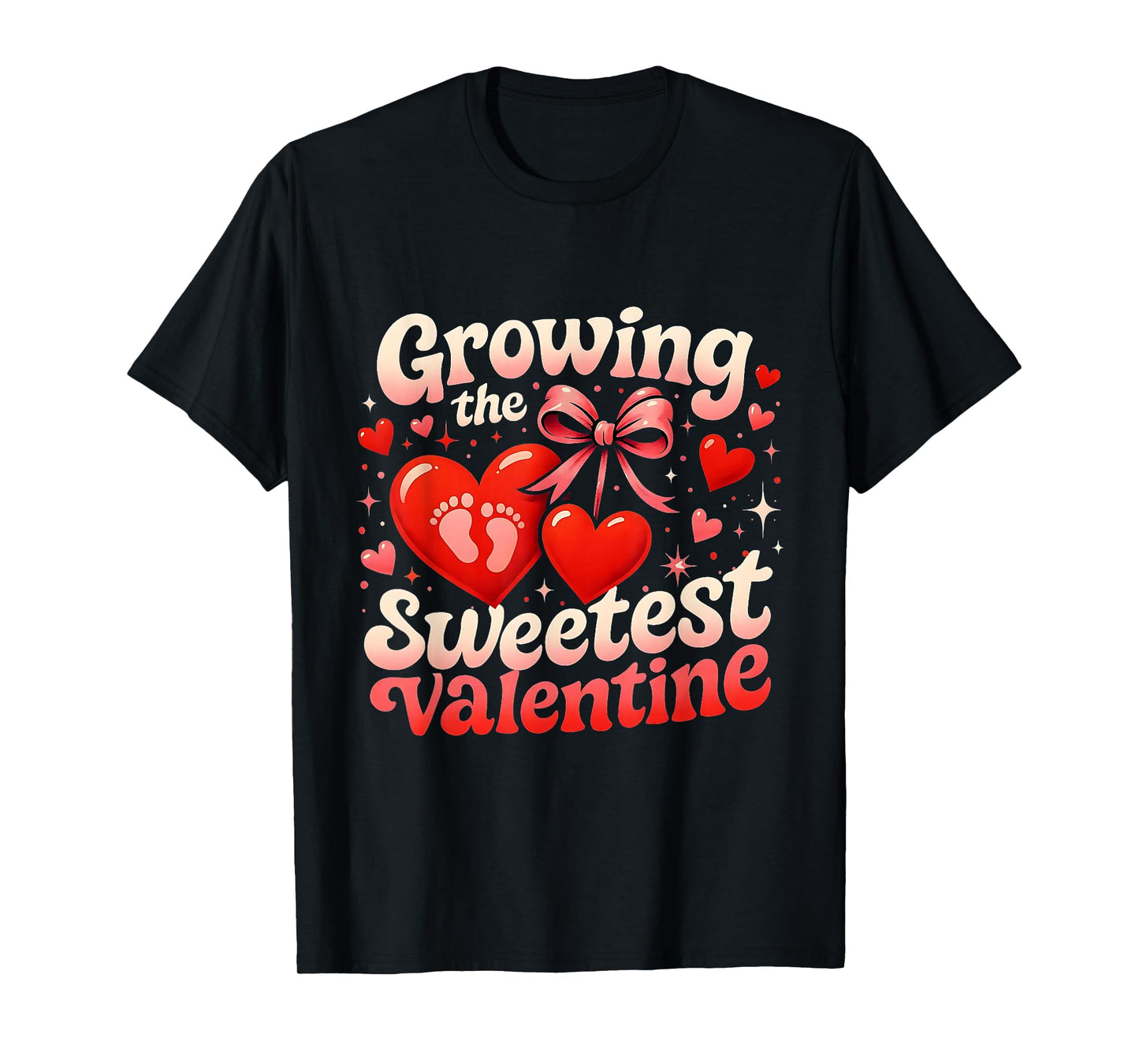 Growing The Sweetest Valentine Pregnancy Announcement T-Shirt