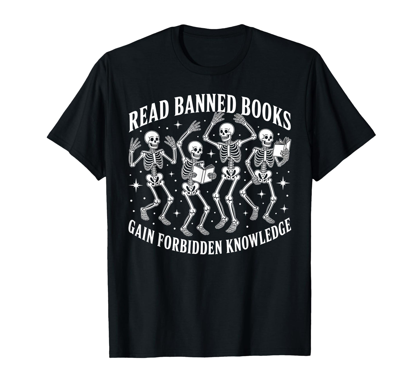 Skeleton Read Banned Books Gain Forbidden Knowledge T-Shirt
