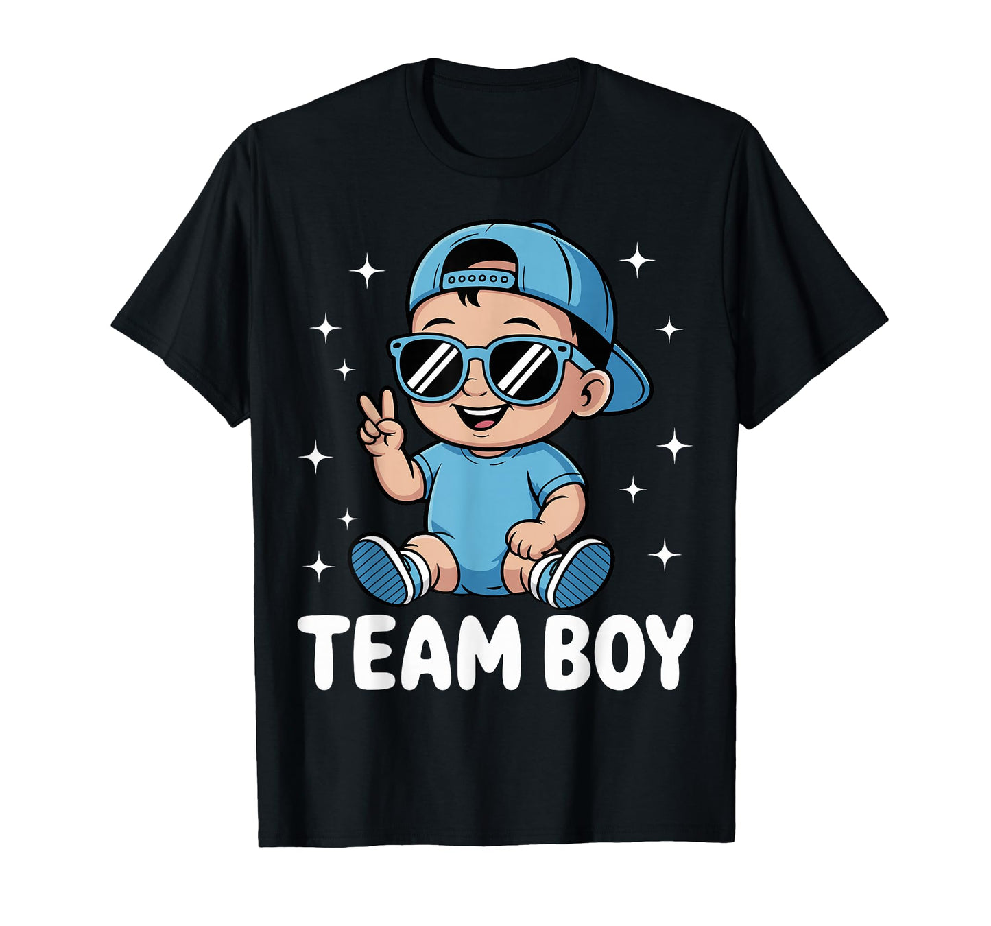 Team Boy Baby Announcement Gender Reveal Family Party T-Shirt