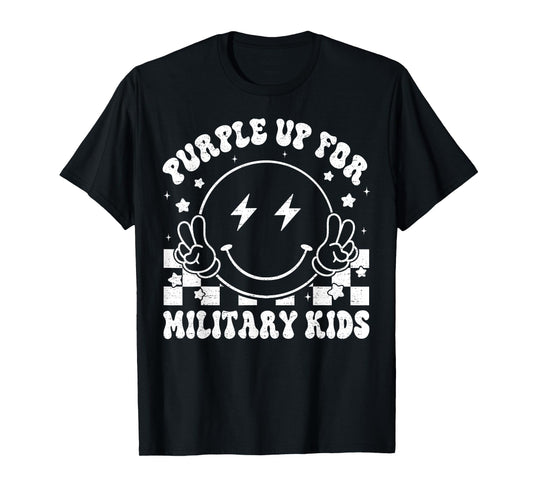 Purple Up for Military Kids Proud Military Child Month Boys T-Shirt