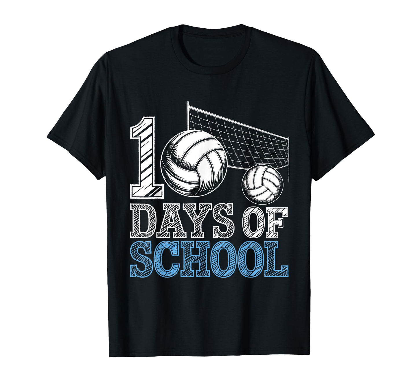 Vintage 100 Days of School Volleyball Boys 100 Days Smarter T-Shirt