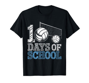Vintage 100 Days of School Volleyball Boys 100 Days Smarter T-Shirt