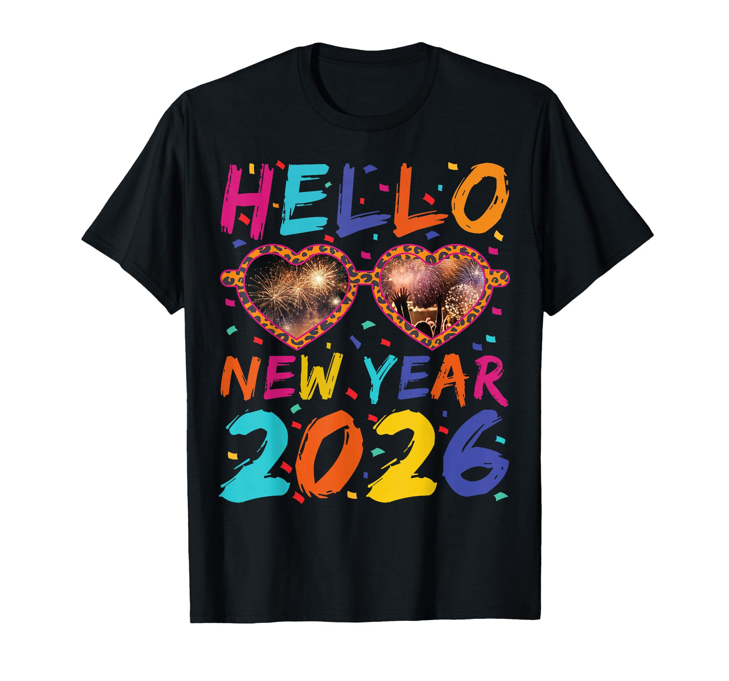 Hello New Year 2026 Party Celebration Family Matching T-Shirt