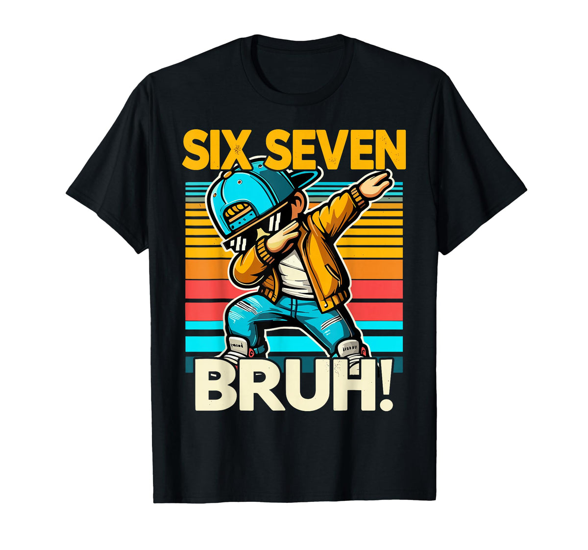 Six Seven Dabbing Boy Bruh 67 T-Shirt