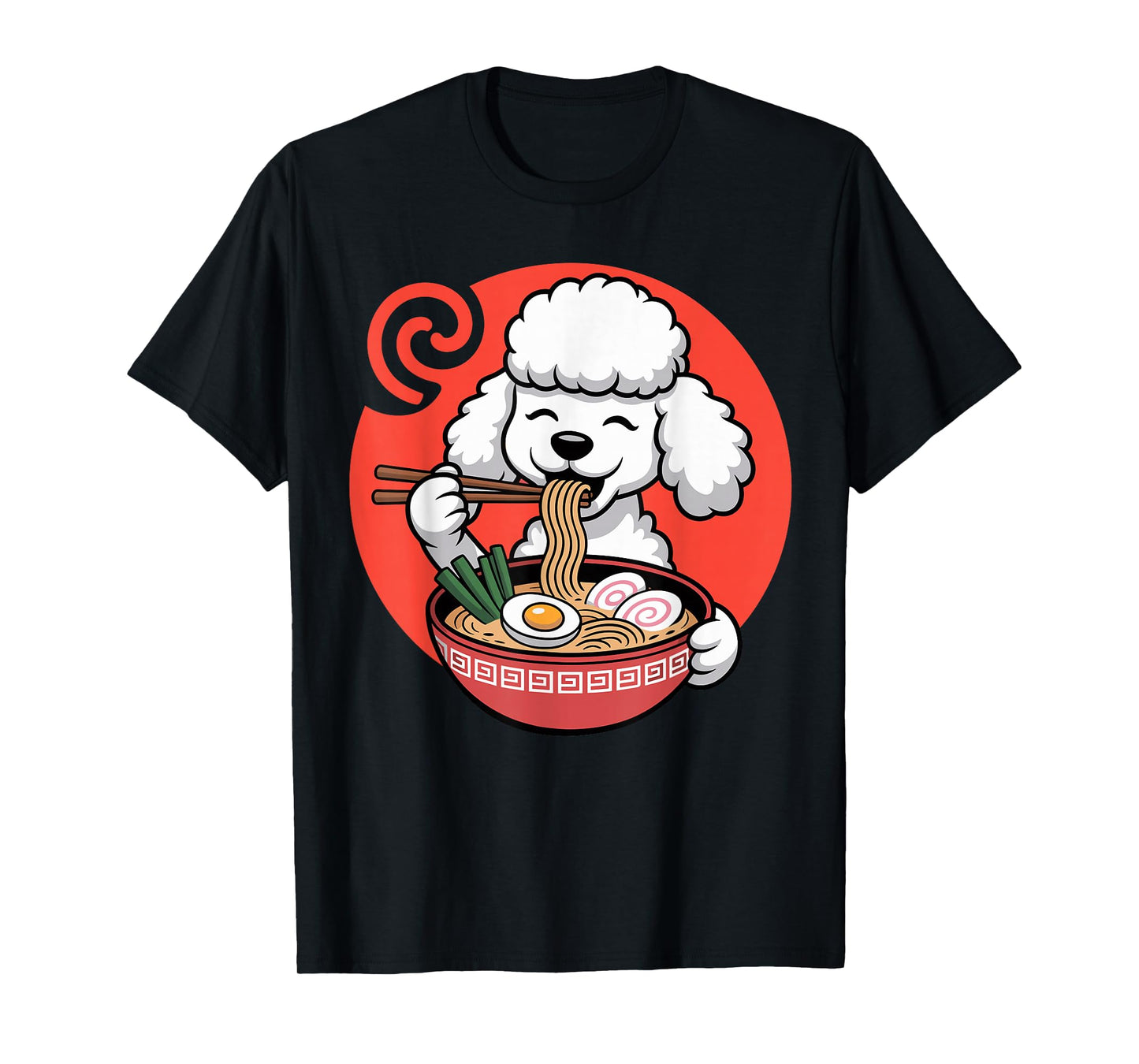 Poodle Dog Ramen Bowl Japanese Kawaii Poodle Lovers T-Shirt